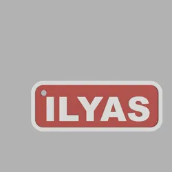 two-tone rectangular key ring - ILYAS