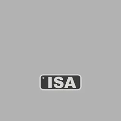 two-tone rectangular key ring - ISA