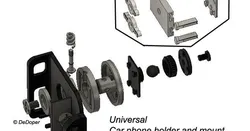 Universal Car phone holder and mount 90, 180, 270, 360 degrees tiltable