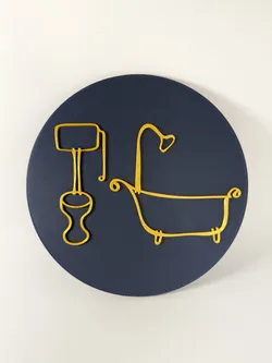 Artsy Bathroom Sign