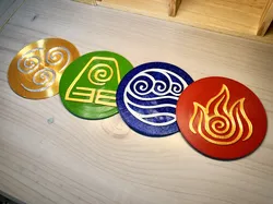 ATLA Avatar: The Last Airbender Element coasters