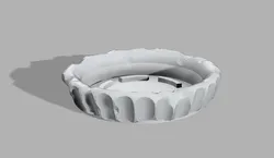Cracked pillar plantpot saucer