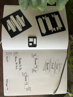 Journaling Title and Bullet Stencils