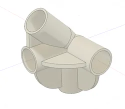 PVC Pipe Joiner 45 Degree Corner. 21.5mm