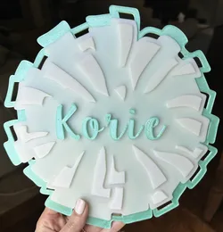 Cheer Pom Pom Name sign