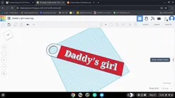 Daddy's girl name tag