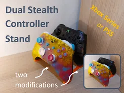 Dual Stealth Xbox and PS5 Controller Stand