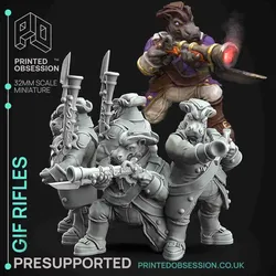 Other STL Descărcare - Giff Riflemen- Weird Shores-Presupported - Ilustrată și S - Printed Obsession