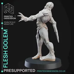 Other STL Descărcare - Golem Flesh- Constructs-Presupported - ilustrate și statistici - Printed Obsession