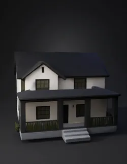 Recreate a simple modern two story family house Large scale building