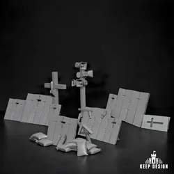 Wooden Barricades Set