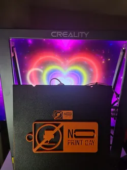 3D printer bestanden | 3MF | No Print Day - Keychain