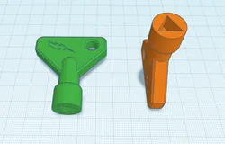 electric cabinet key (triangle)