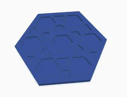Free Home Decorations & Ornaments STL Download - Hexagon Coasterby EAM_Designing