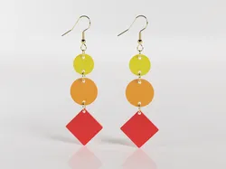 Geometric design earrings mod.2
