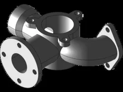 Multi-Port Flanged Pipe Manifold – Creo PTC Practice Model