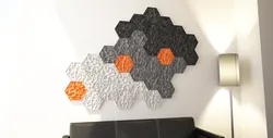 Acustigons - easy mass printable acoustic hex-panels