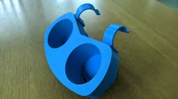 Beverage holder for metal frame garden pool - basic version