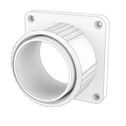 Clamping ring-Panel adapter plate-Hose connector