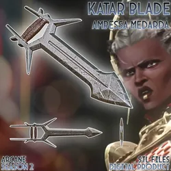 Cosplay STL indir - Ambessa Medarda Katar Cosplay Blade Arcane - Krotek-inc
