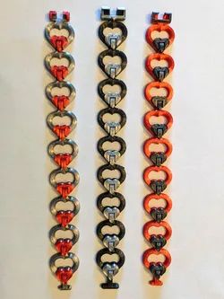 Hinged Heart Print-in-Place Link Bracelet