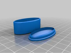 Oblong pillbox container 50 x 25 x 20mm