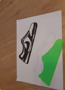 Shoe Dunk Low drawing template