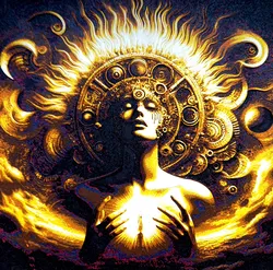 Sun Goddess filament painting