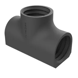 T-fitting (3 directions) for 76 mm semi-rigid pipe in 1 piece