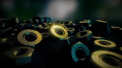 Three sizes of nuts 3d animation models