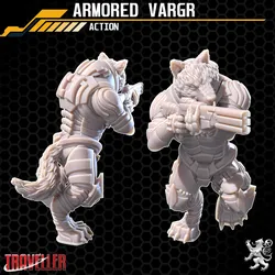 Traveller - Armored Vargr In Action