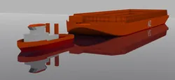 tugs and barge