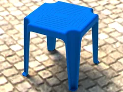 Blue Stackable Plastic Outdoor Side Table