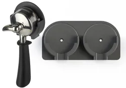 DOUBLE PORTAFILTER COFFEE RACK WALL HOLDER