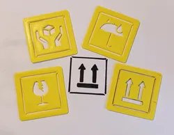 Drawing stencils for packages