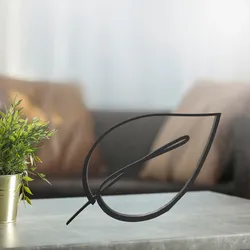 Home Decorations & Ornaments STL Descărcare - Dekstop Line Art - Leaf - OALPO