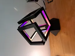 Infinity Cube Light Geometric Base