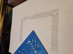Knotwork border drawing template - 4 strand