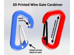 Utility Carabiner with Wire Gate