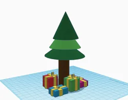 Christmas tree with presents
