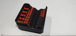 Gridfinity Screw Measure Tool, 1x1 Stackable