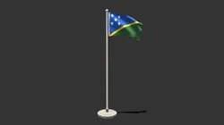 Low Poly Seamless Animated Solomon Islands Flag