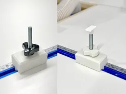Miter saw t-track stop block
