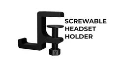 Screwable headset holder