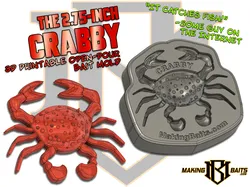 The 2.75-inch Crabby Open Pour Bait Mold