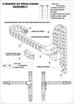 V-Minion Drag-Chain Assembly V2 (Z+X)