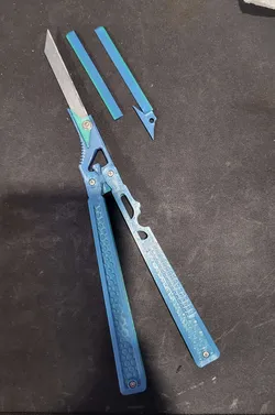 30 Degree 9mm Utility Blade Butterfly Knife/Balisong