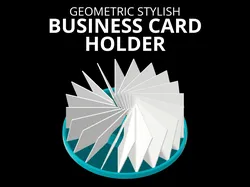 Business Card Holder for 20 Cards | Modern Geometric Circular