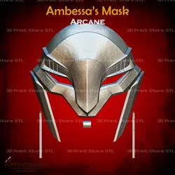 Cosplay STL indir - Ambessa Mask Cosplay Arcane - STL File - 3D Print Store STL