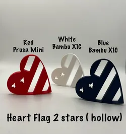 Heart Flag 2 stars (hollow)